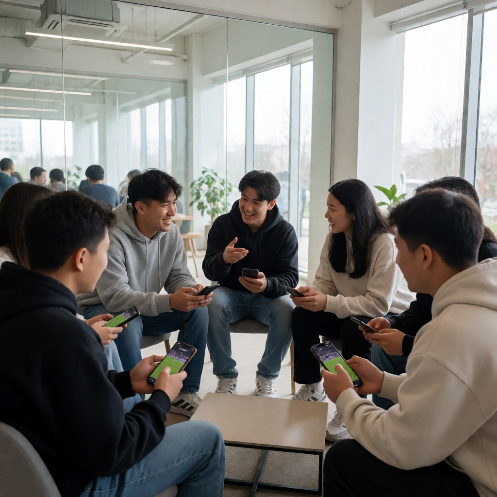 球速体育球迷社区互动场景，球迷在线讨论赛事和球队表现