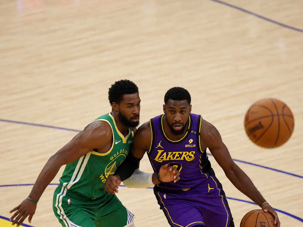 NBA篮球比赛中球员激烈对抗的瞬间画面